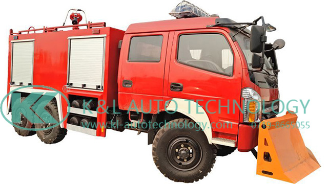 6×6平头双排消防车